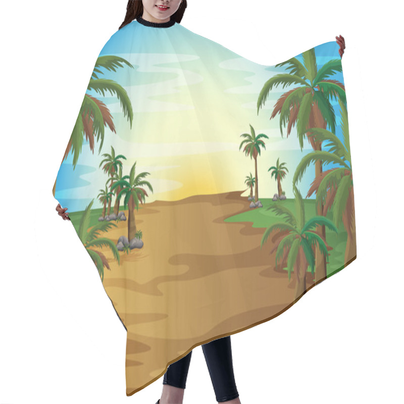 Personality  A Forest With Many Palm Trees Hair Cutting Cape