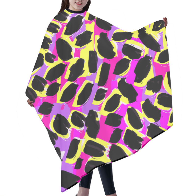 Personality  Exotic Leaves Summer Funky Seamless Pattern. Hair Cutting Cape