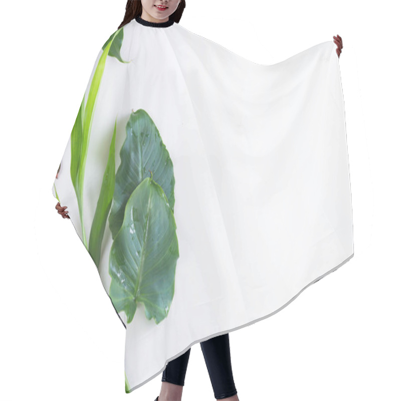 Personality  Fresh Green Leaves Hair Cutting Cape