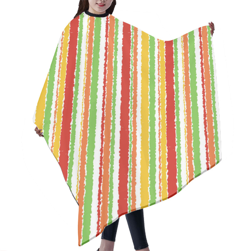 Personality  Seamless Vertical Stripes Pattern Hair Cutting Cape