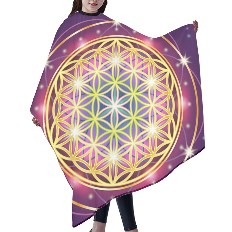 Personality  Sacred Geometry Flower Of Life Hair Cutting Cape