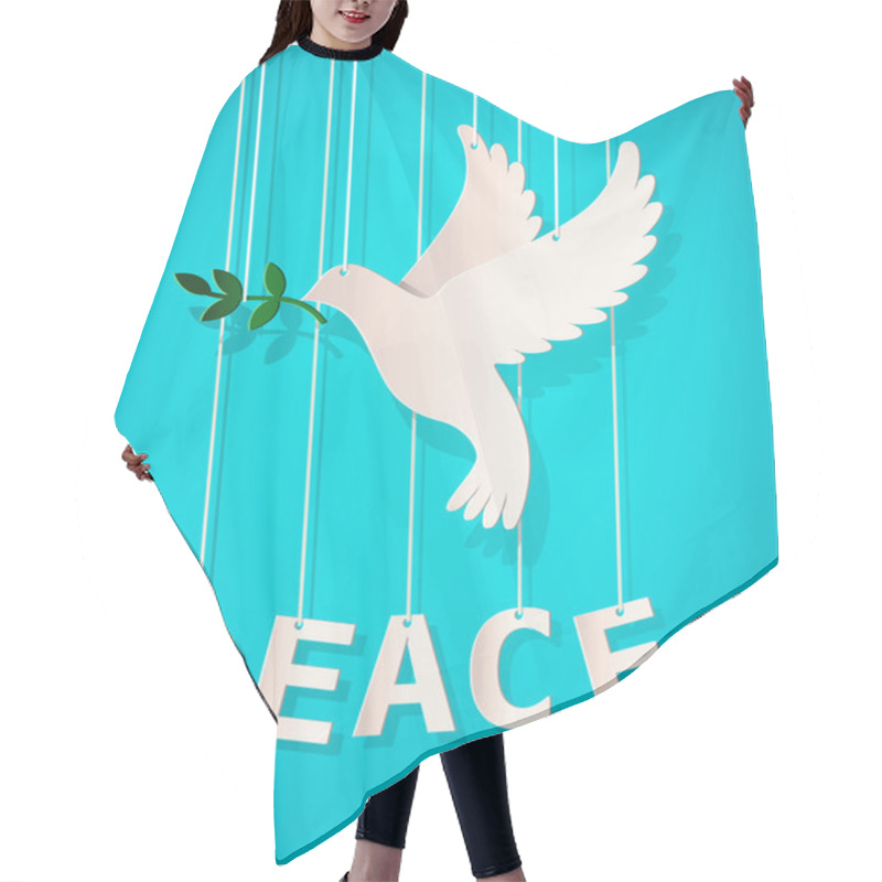 Personality  Dove With Olive Branch Hair Cutting Cape