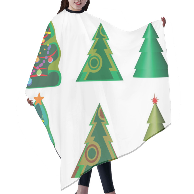 Personality  Christmas Tree Hair Cutting Cape