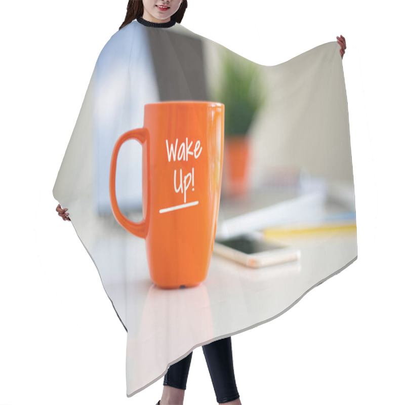 Personality  Wake Up Coffee Cup Hair Cutting Cape