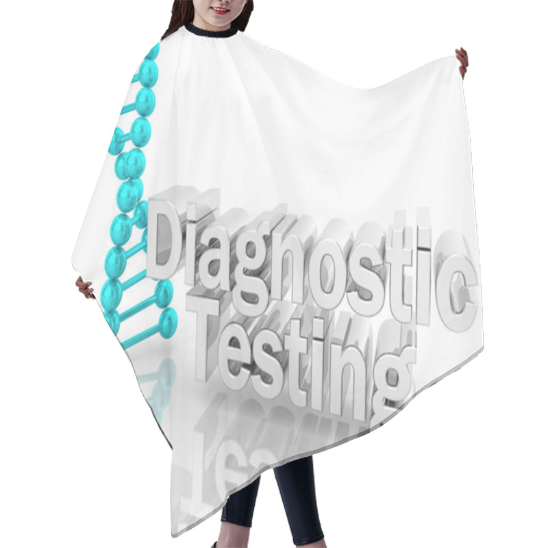 Personality  Diagnostic Testing DNA Biology Lab Results 3d Illustration Hair Cutting Cape