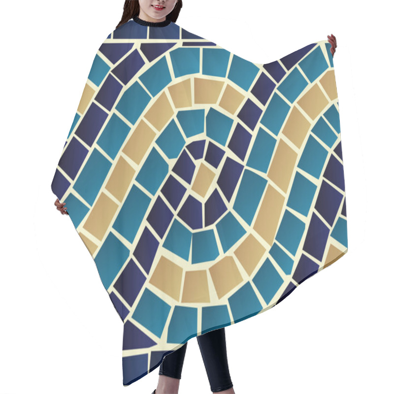 Personality  Wave Mosaic Seamless Pattern Hair Cutting Cape