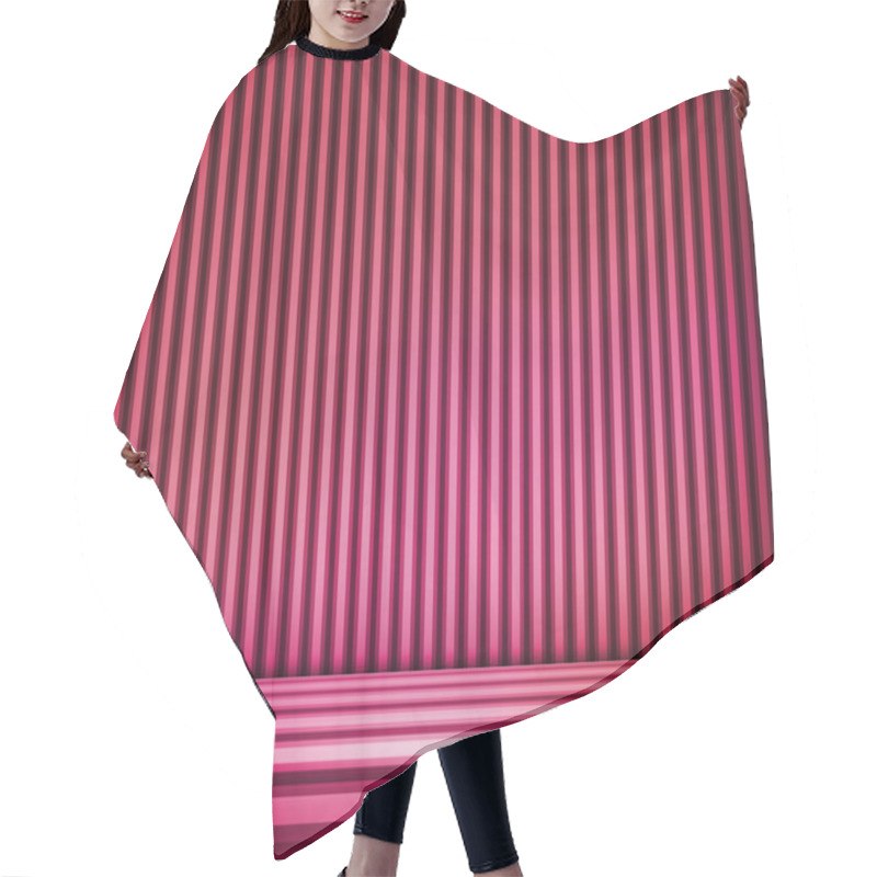 Personality  Violet Striped Background Show Room Hair Cutting Cape