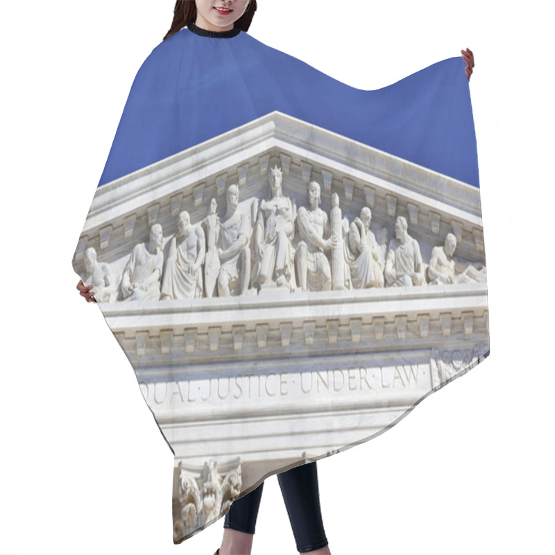 Personality  US Supreme Court Statue Capitol Hill Washington DC Hair Cutting Cape