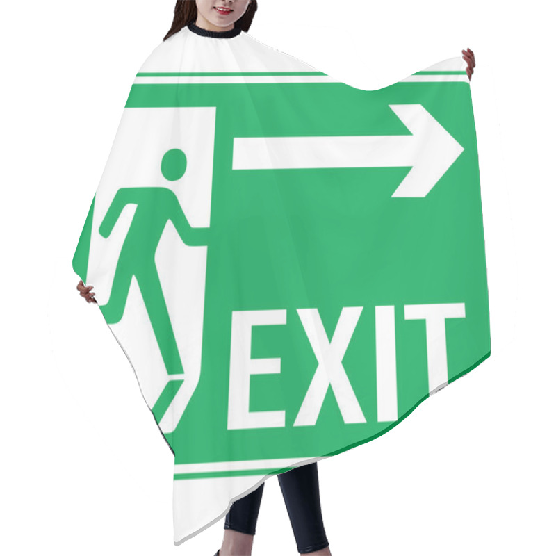 Personality  Emergency Exit Sign Hair Cutting Cape