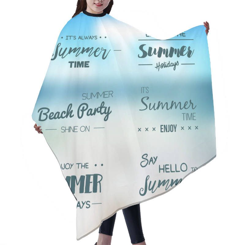 Personality  Vector Summer Background Hair Cutting Cape