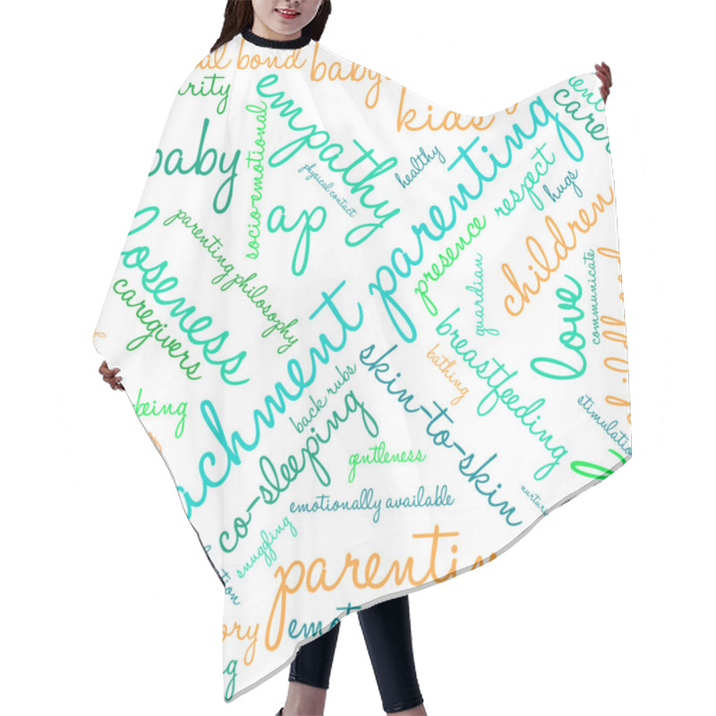 Personality  Attachment Parenting Word Cloud Hair Cutting Cape