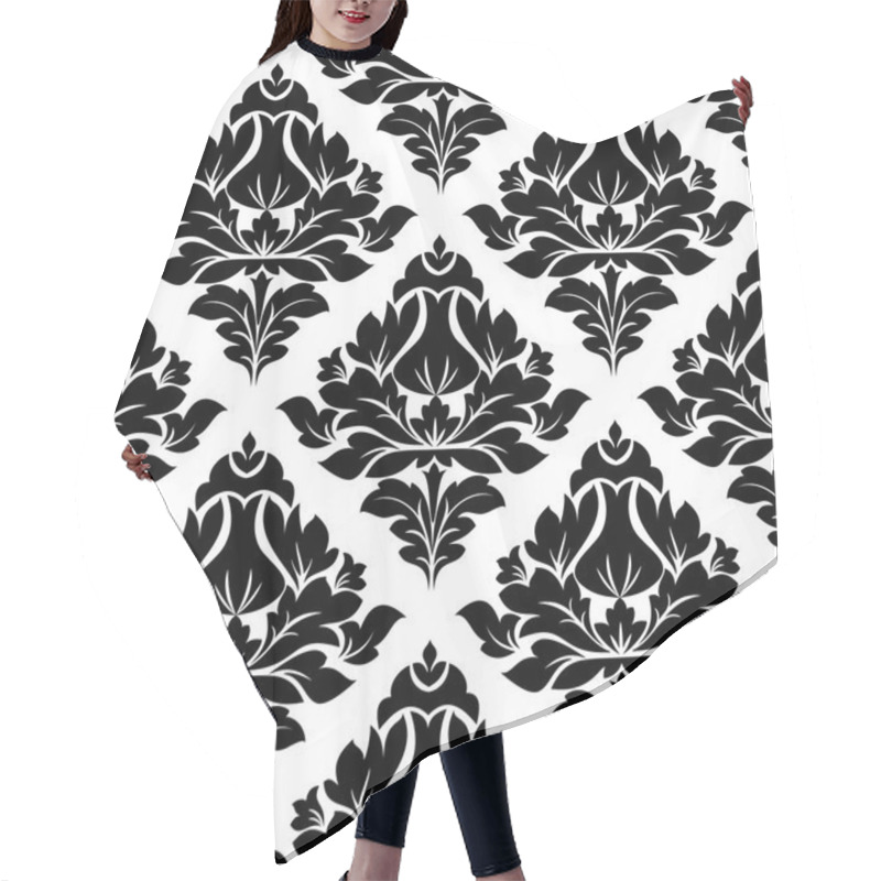 Personality  Floral Arabesque Pattern With A Diamond Motif Hair Cutting Cape