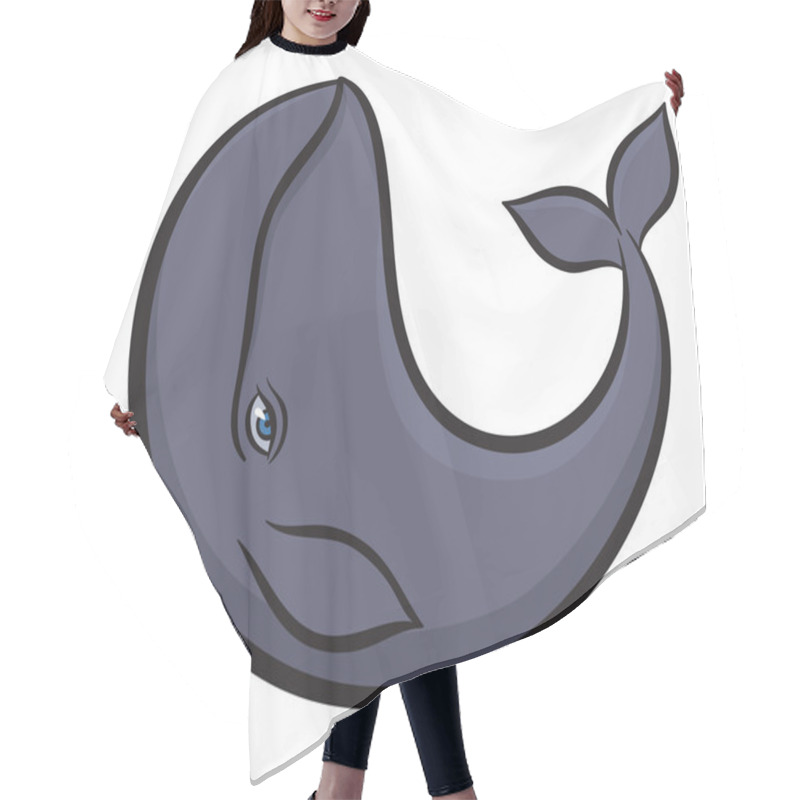 Personality  Hand Drawn Whale Hair Cutting Cape