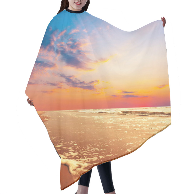 Personality  Sea Sunset Hair Cutting Cape