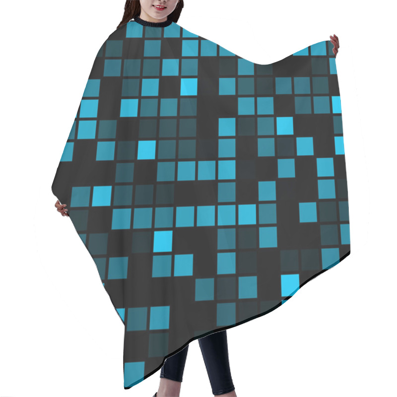 Personality  Funky Blue Pixels Hair Cutting Cape