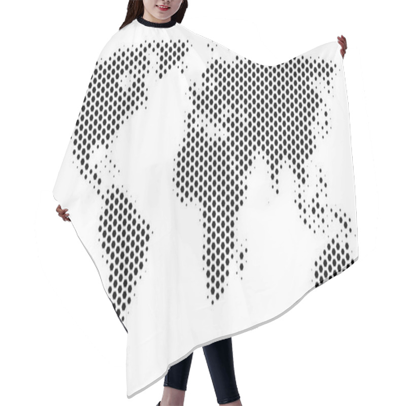 Personality  Hexagon World Map Hair Cutting Cape