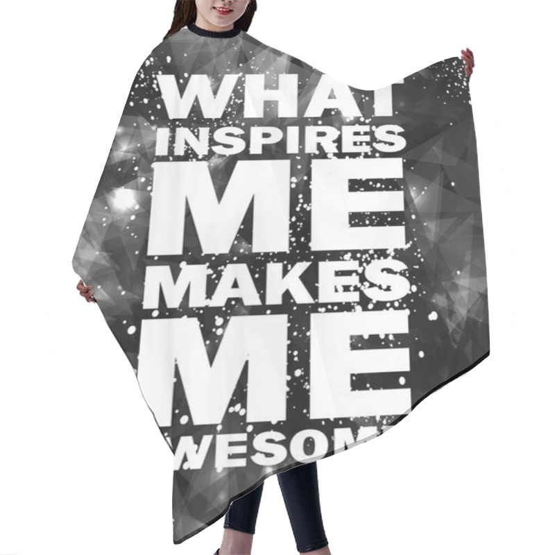 Personality  Quote Typographical Galaxy Background Hair Cutting Cape