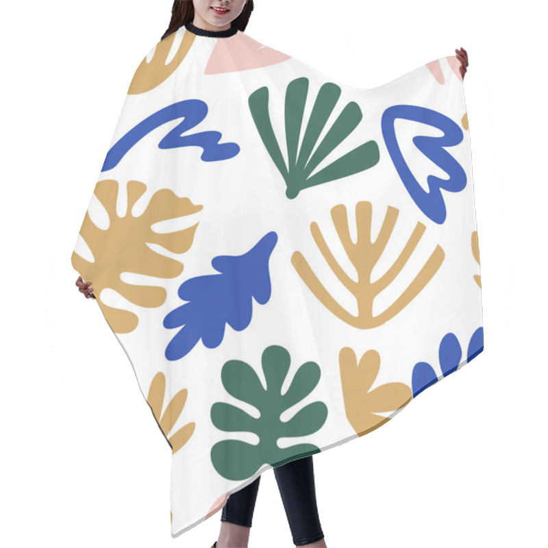 Personality  Tremdy Pattern  Background With Abstract Floral And Leaf Patterns Hair Cutting Cape