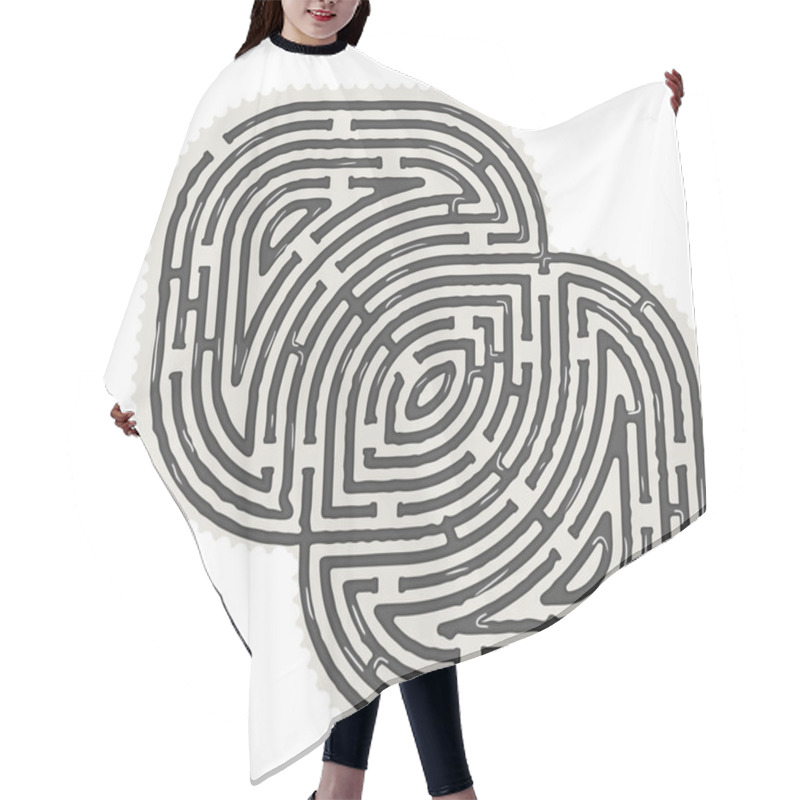 Personality  Abstract Maze Hair Cutting Cape