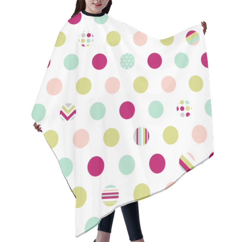 Personality  Seamless Pattern, Polka Dot Fabric, Wallpaper Hair Cutting Cape