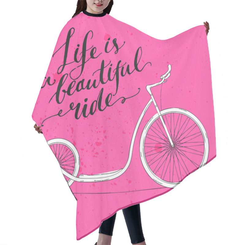 Personality  Modern Handwritten Modern Calligraphy Hair Cutting Cape