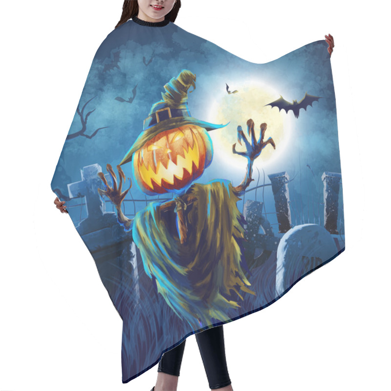 Personality  Halloween Horror Hair Cutting Cape