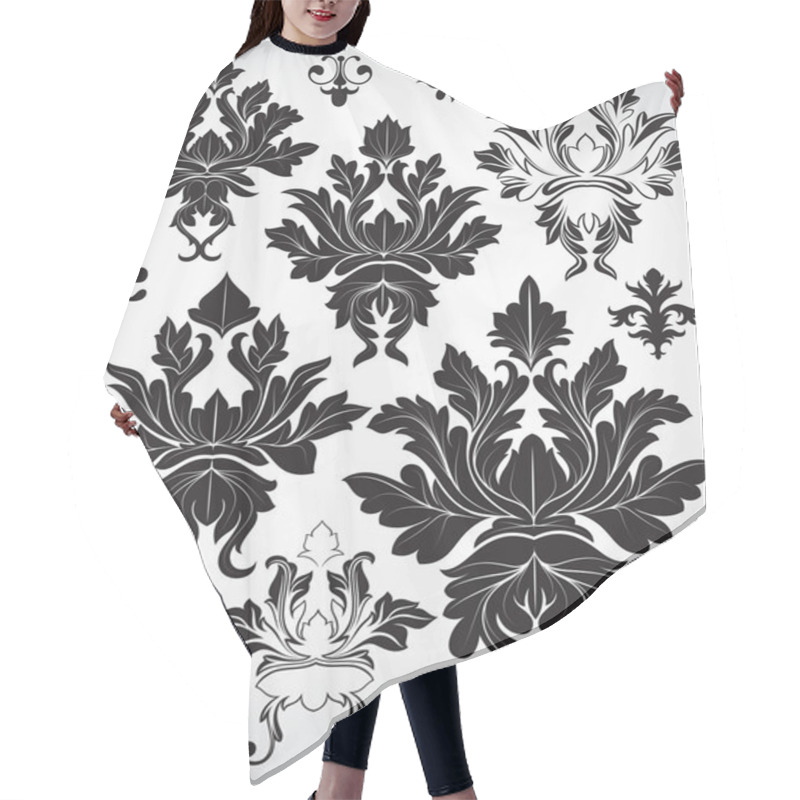 Personality  Decorative Damask Silhouettes Hair Cutting Cape