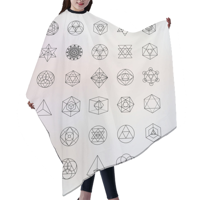 Personality  Sacred Geometry. Alchemy, Religion, Philosophy, Spirituality, Hipster Symbols And Elements Hair Cutting Cape