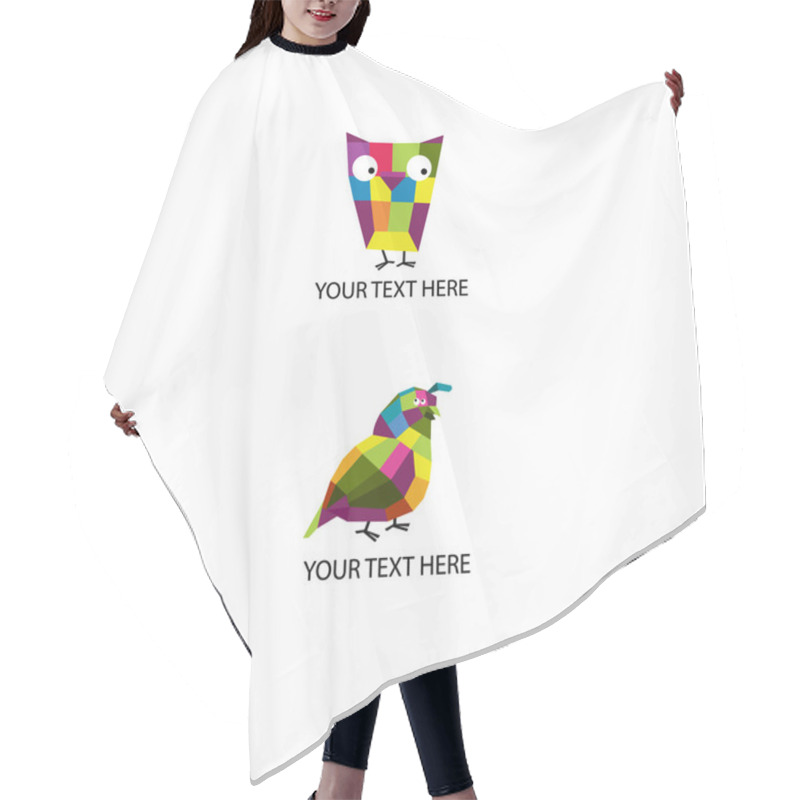 Personality  Set Of Two  Animals Owl Dove Hair Cutting Cape