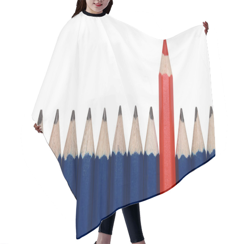 Personality  Red Crayon Standing Out From The Crowd Hair Cutting Cape