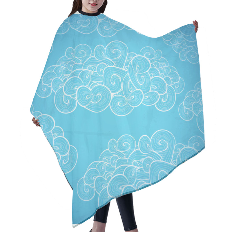 Personality  Seamless Background With Clouds Hair Cutting Cape