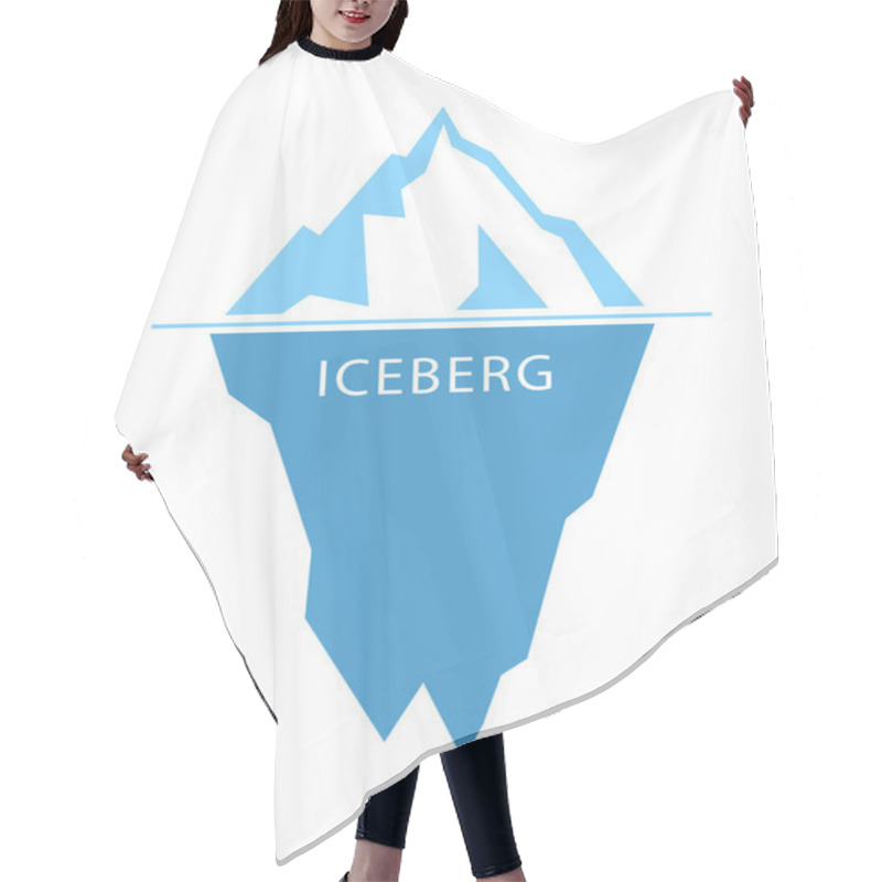 Personality  Iceberg Vector Logo Hair Cutting Cape