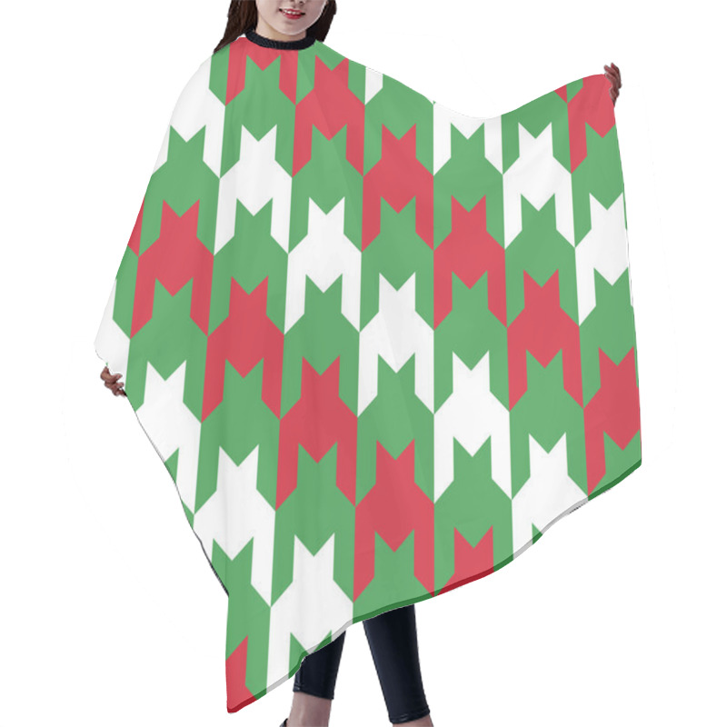 Personality  Christmas Houndstooth Hair Cutting Cape