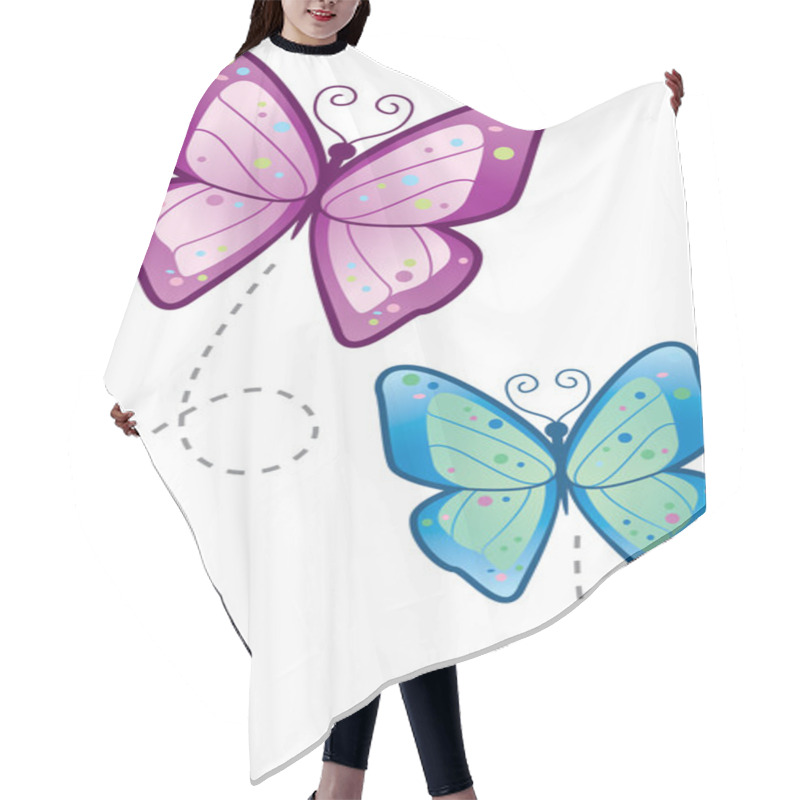 Personality  Cartoon Butterflies Hair Cutting Cape