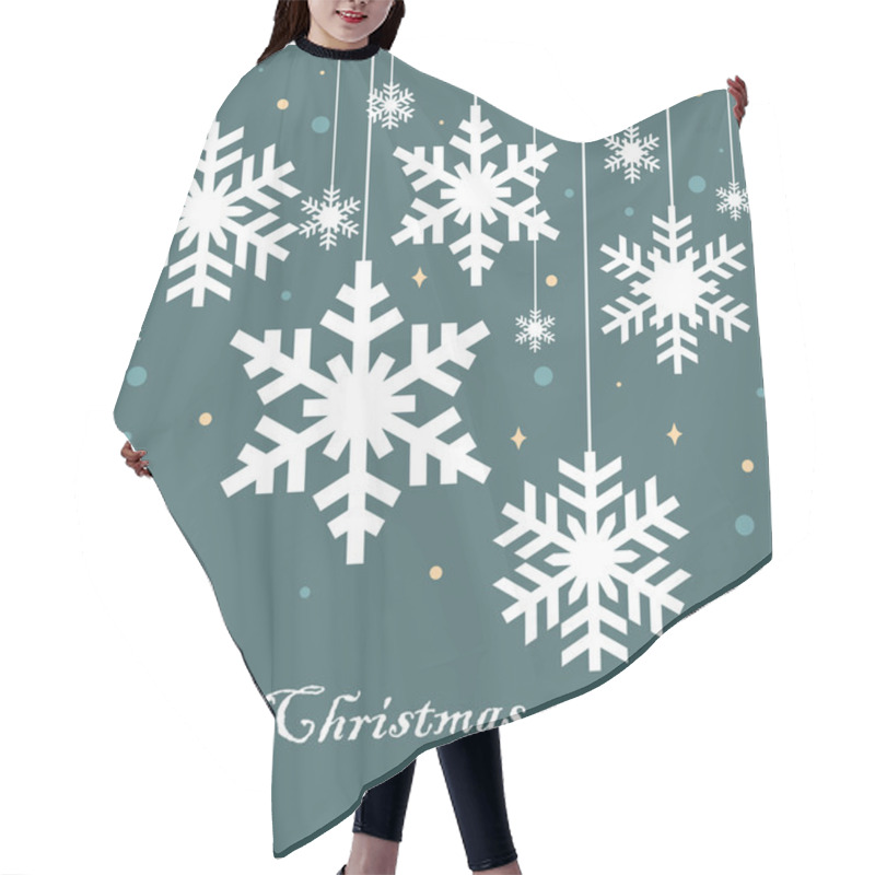 Personality  Vector Set Of Snowflakes Background Hair Cutting Cape