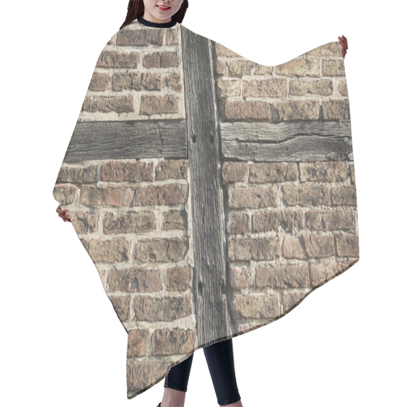 Personality  Wall With Bricks And Wooden Beam Hair Cutting Cape