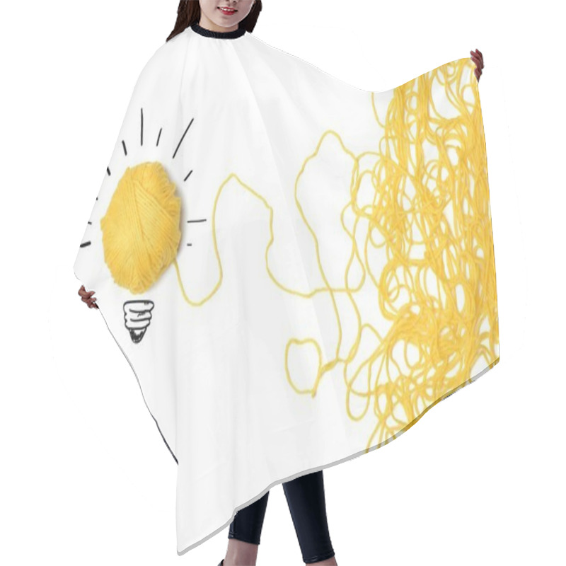 Personality  Idea And Innovation Concept Hair Cutting Cape