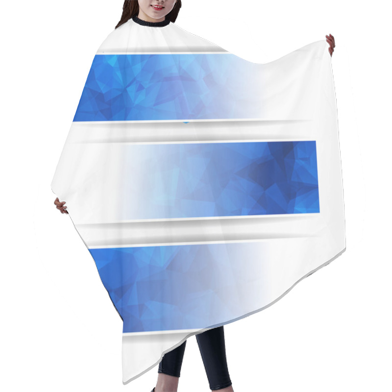 Personality  Blue Banners Set Hair Cutting Cape