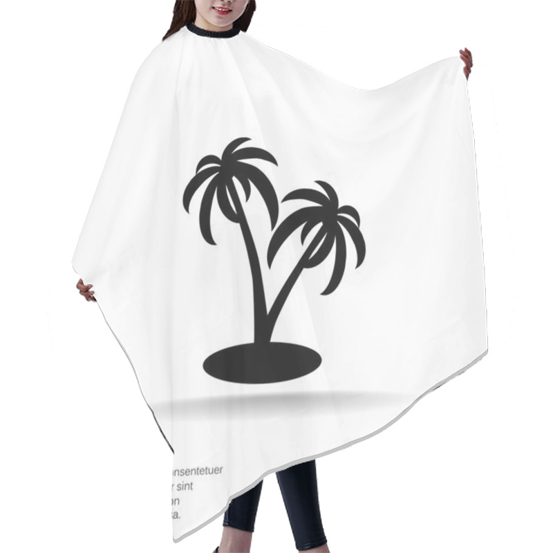 Personality  Exotic Island With Palm Trees Hair Cutting Cape