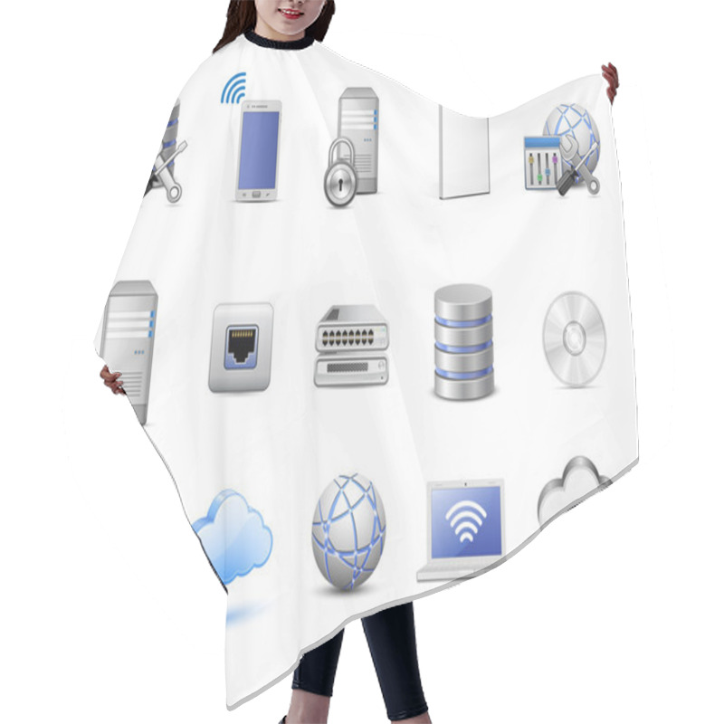 Personality  Network Devices And Computing Icons Hair Cutting Cape