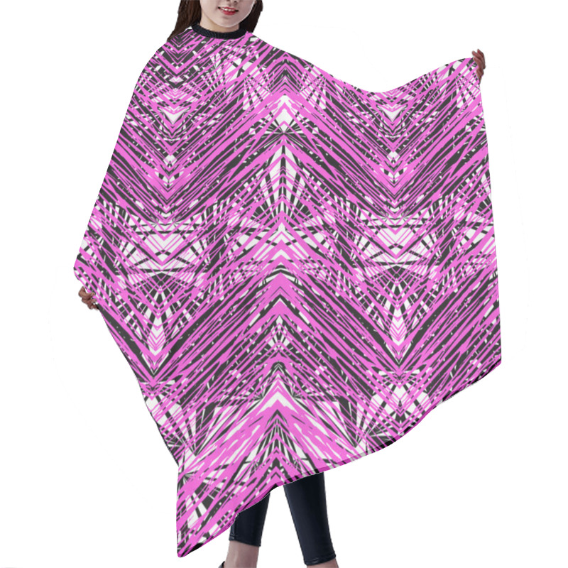 Personality  Hand Drawn Linear Geometric Pattern Hair Cutting Cape