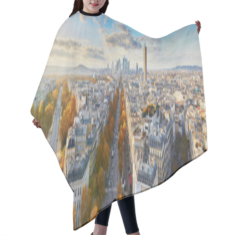 Personality  Aerial Panoramic Cityscape View Of Paris, France Hair Cutting Cape