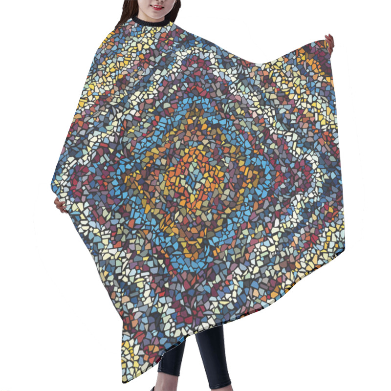 Personality  Seamless Mosaic Pattern Hair Cutting Cape