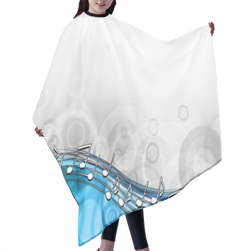 Personality  Blue Music Hair Cutting Cape