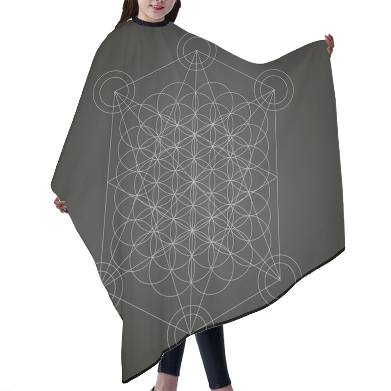 Personality  Acred Geometry Abstract Background Hair Cutting Cape