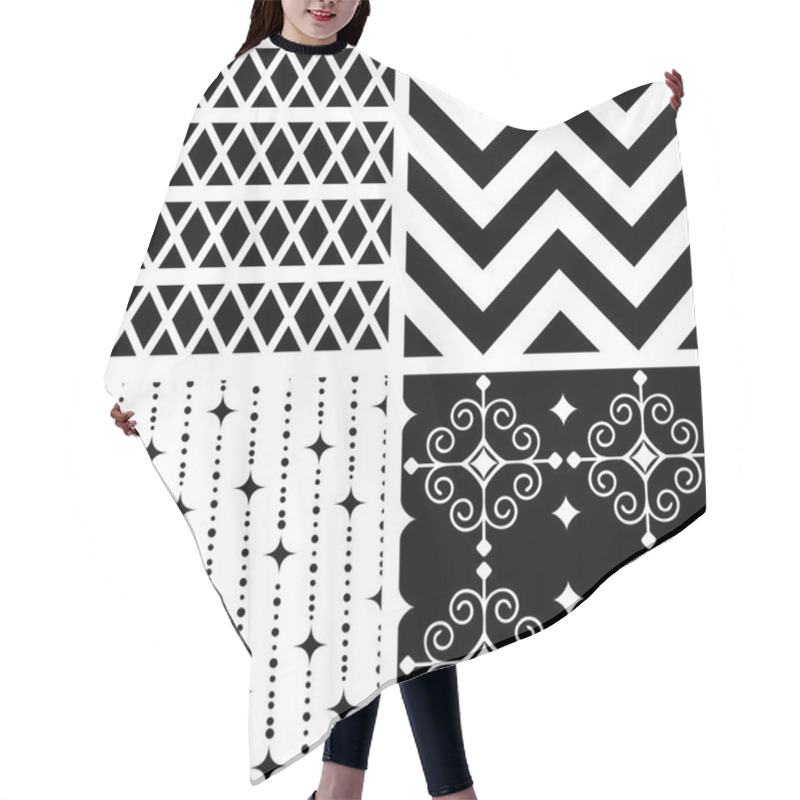 Personality  Seamless Pattern Hair Cutting Cape