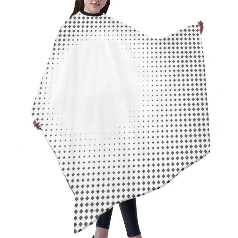 Personality  Abstract Halftone Texture With Rhombuses. Hair Cutting Cape