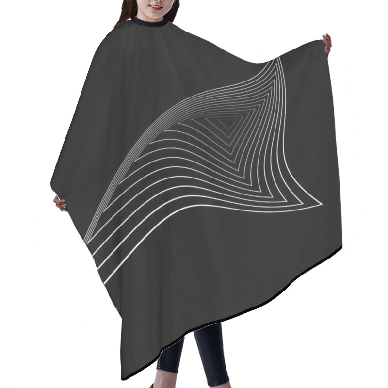 Personality  Design Monochrome Triangle Movement Illusion Background Hair Cutting Cape