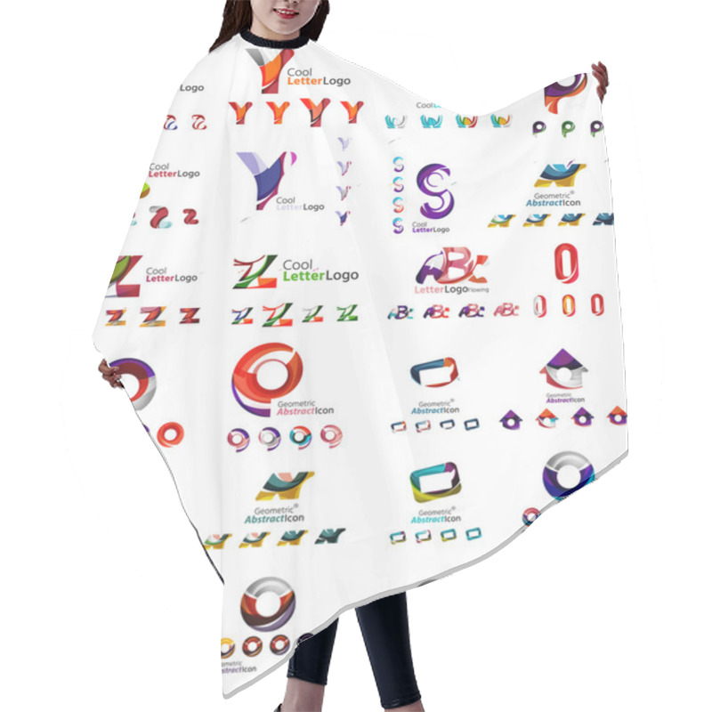 Personality  Abstract Business Emblems Hair Cutting Cape