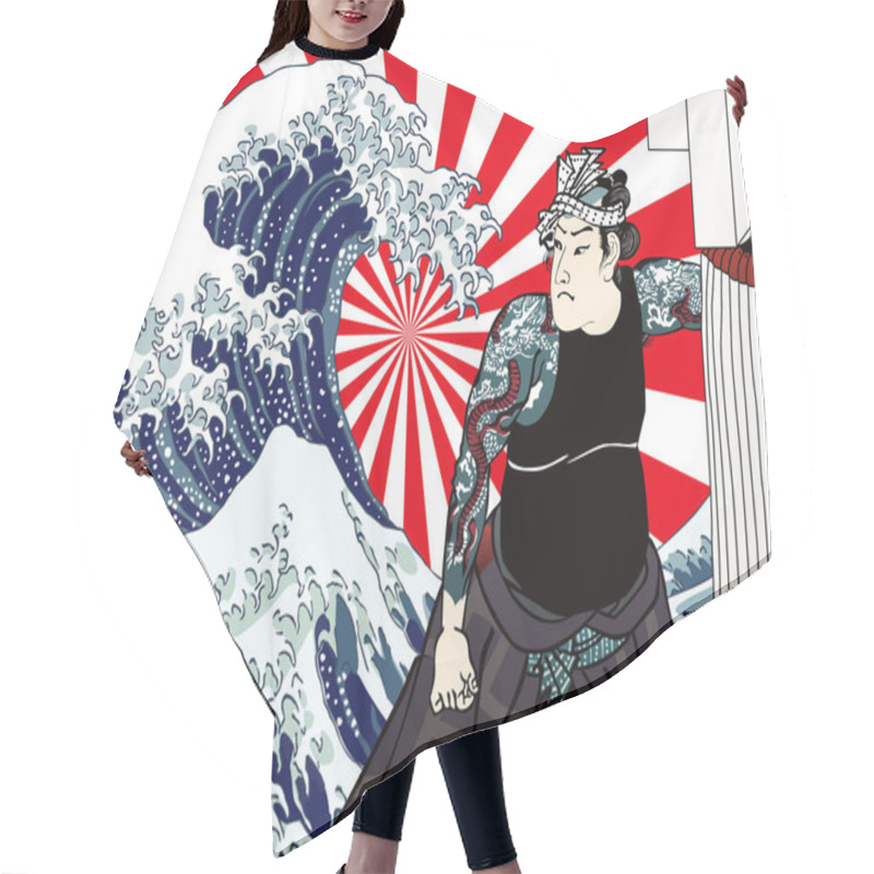 Personality  Ukiyoe Collage 2 Hair Cutting Cape